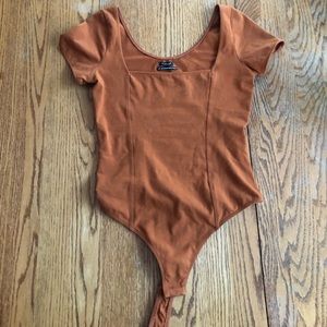 Urban Outfitters soft orange bodysuit